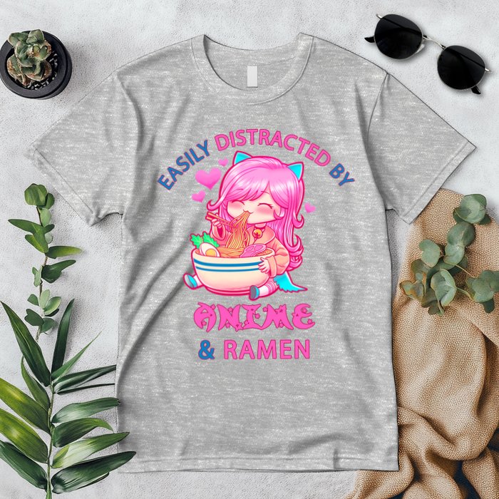 Easily Distracted By Anime & Ramen Premium T-Shirt