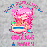 Easily Distracted By Anime & Ramen Premium T-Shirt