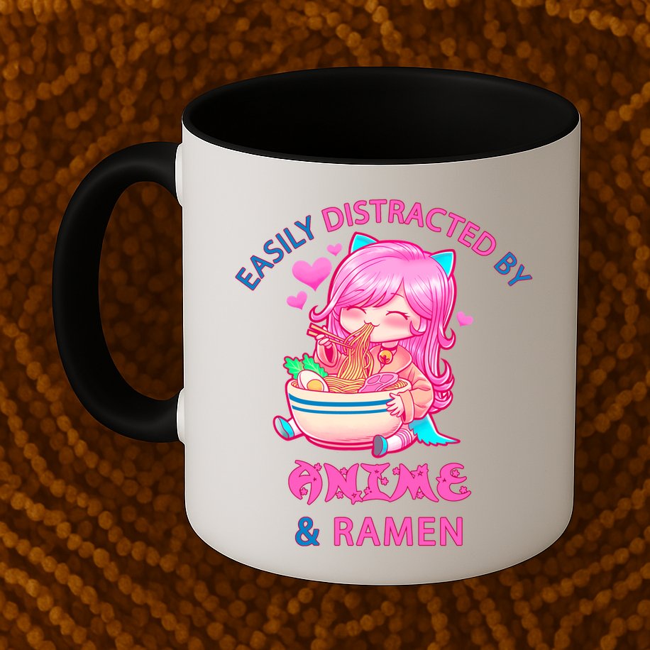Easily Distracted By Anime & Ramen Mug