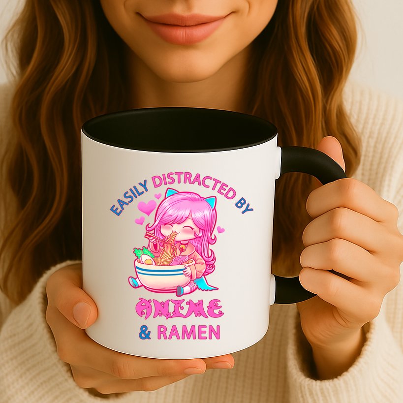 Easily Distracted By Anime & Ramen Mug