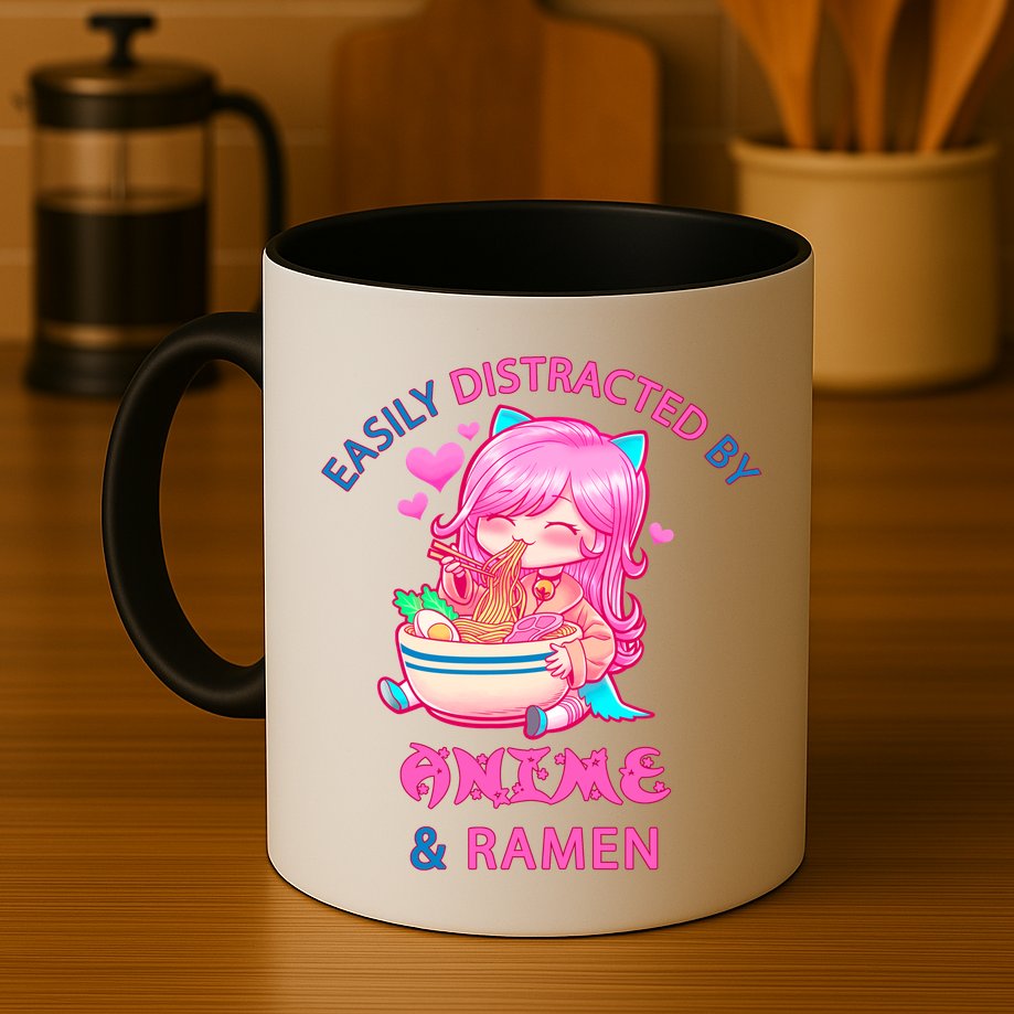 Easily Distracted By Anime & Ramen Mug