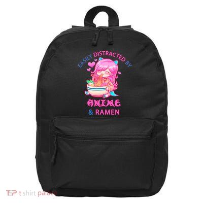 Easily Distracted By Anime & Ramen 16 in Basic Backpack