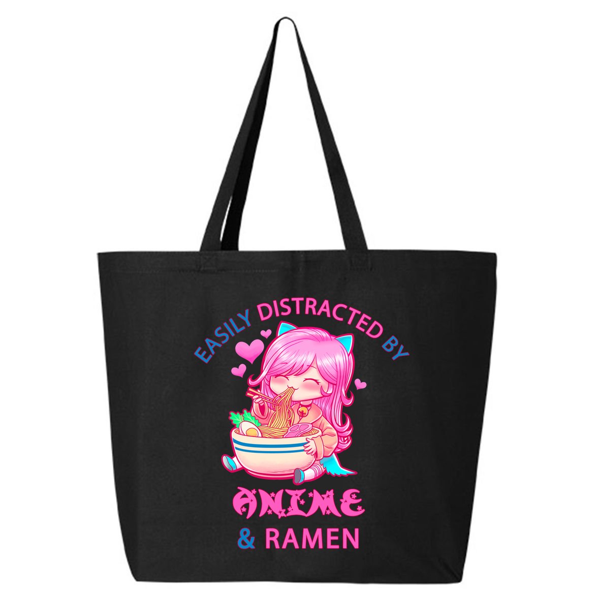 Easily Distracted By Anime & Ramen 25L Jumbo Tote
