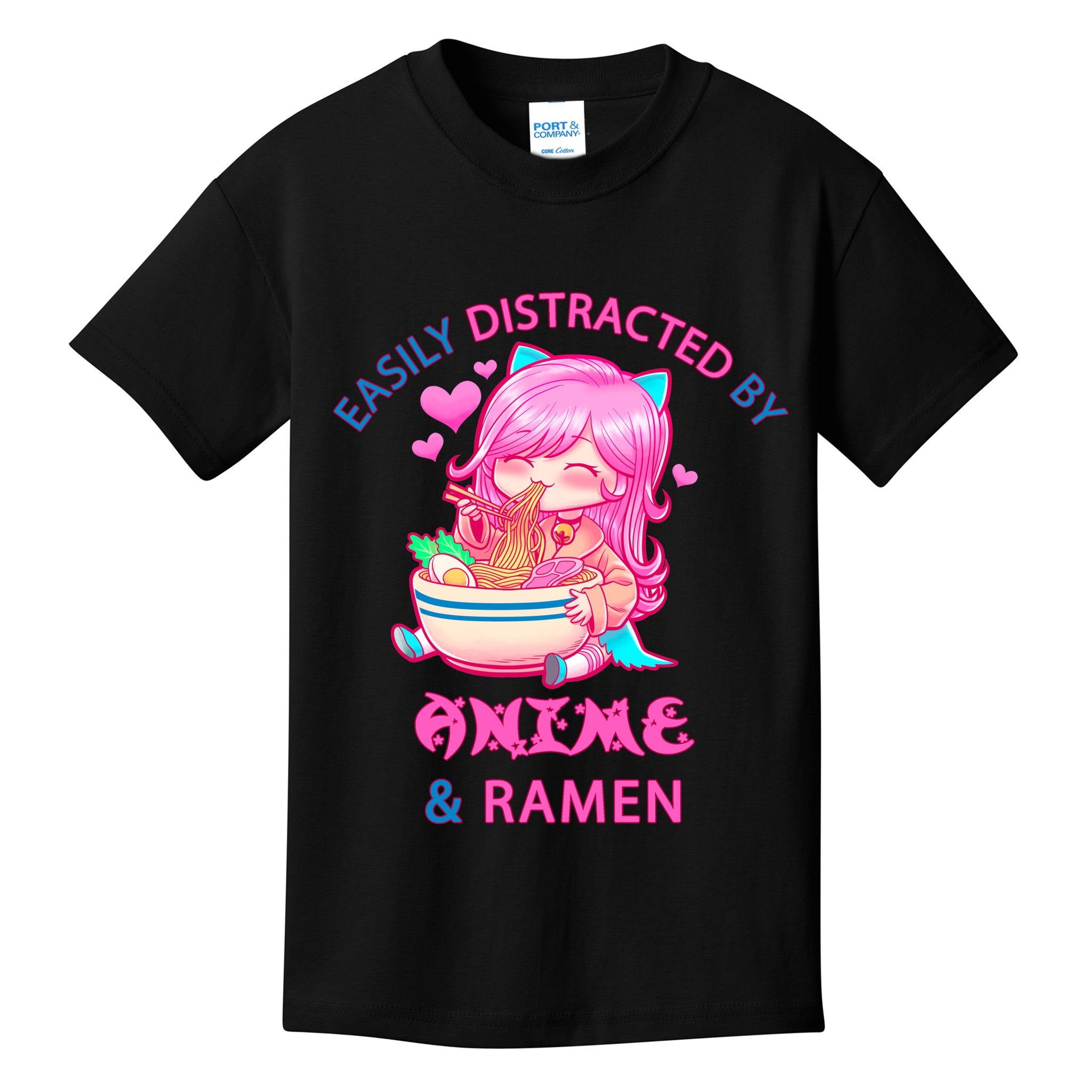 Easily Distracted By Anime & Ramen Kids T-Shirt