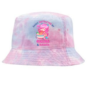 Easily Distracted By Anime & Ramen Tie-Dyed Bucket Hat