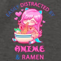 Easily Distracted By Anime & Ramen Vector Backpack