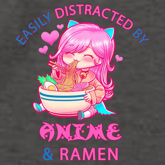 Easily Distracted By Anime & Ramen Vector Backpack