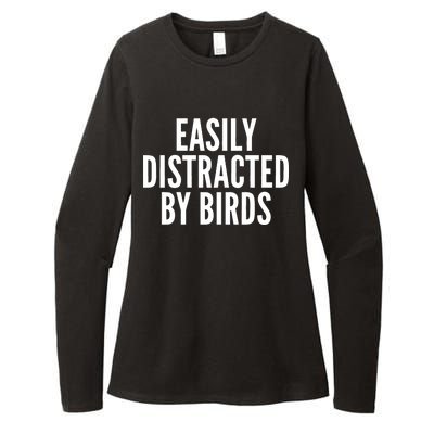 Easily Distracted By Birds Womens CVC Long Sleeve Shirt