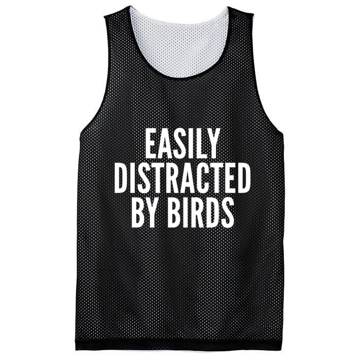 Easily Distracted By Birds Mesh Reversible Basketball Jersey Tank