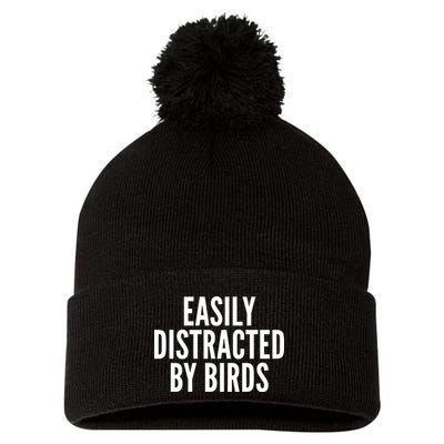Easily Distracted By Birds Pom Pom 12in Knit Beanie