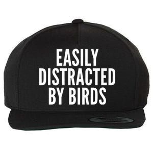 Easily Distracted By Birds Wool Snapback Cap