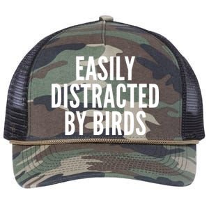 Easily Distracted By Birds Retro Rope Trucker Hat Cap