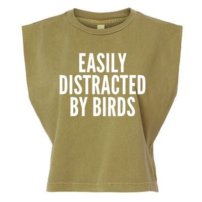 Easily Distracted By Birds Garment-Dyed Women's Muscle Tee