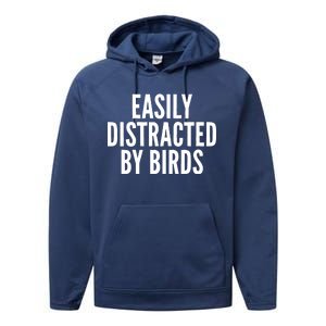 Easily Distracted By Birds Performance Fleece Hoodie