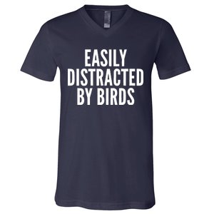 Easily Distracted By Birds V-Neck T-Shirt