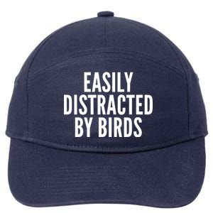 Easily Distracted By Birds 7-Panel Snapback Hat