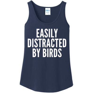 Easily Distracted By Birds Ladies Essential Tank