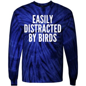 Easily Distracted By Birds Tie-Dye Long Sleeve Shirt