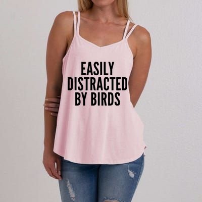 Easily Distracted By Birds Women's Strappy Tank