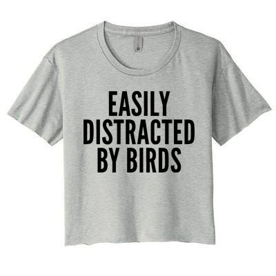 Easily Distracted By Birds Women's Crop Top Tee