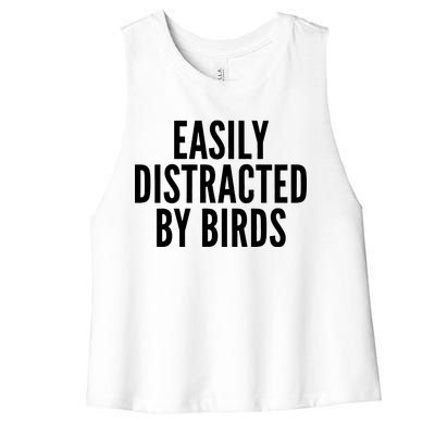 Easily Distracted By Birds Women's Racerback Cropped Tank