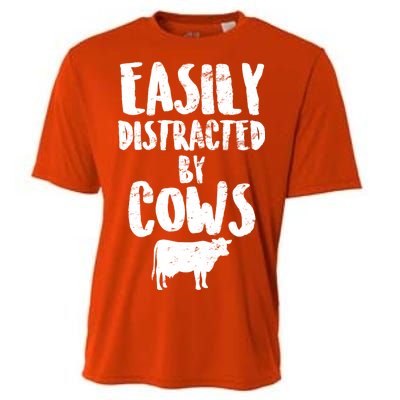 Easily Distracted By Cows Cooling Performance Crew T-Shirt