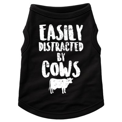 Easily Distracted By Cows Doggie Tank