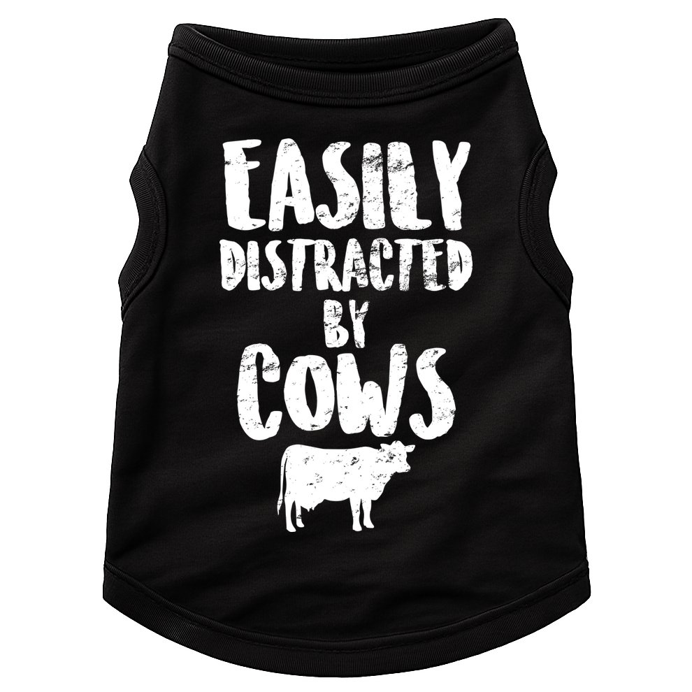 Easily Distracted By Cows Doggie Tank