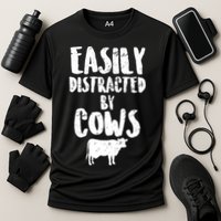 Easily Distracted By Cows Performance Shirt