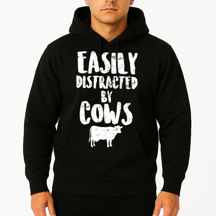 Easily Distracted By Cows Hoodie