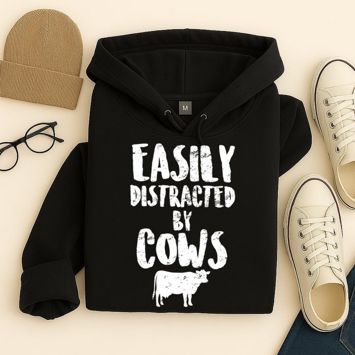 Easily Distracted By Cows Hoodie