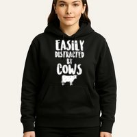 Easily Distracted By Cows Hoodie