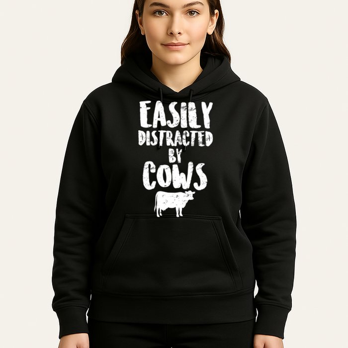 Easily Distracted By Cows Hoodie