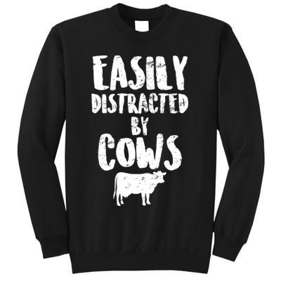 Easily Distracted By Cows Sweatshirt