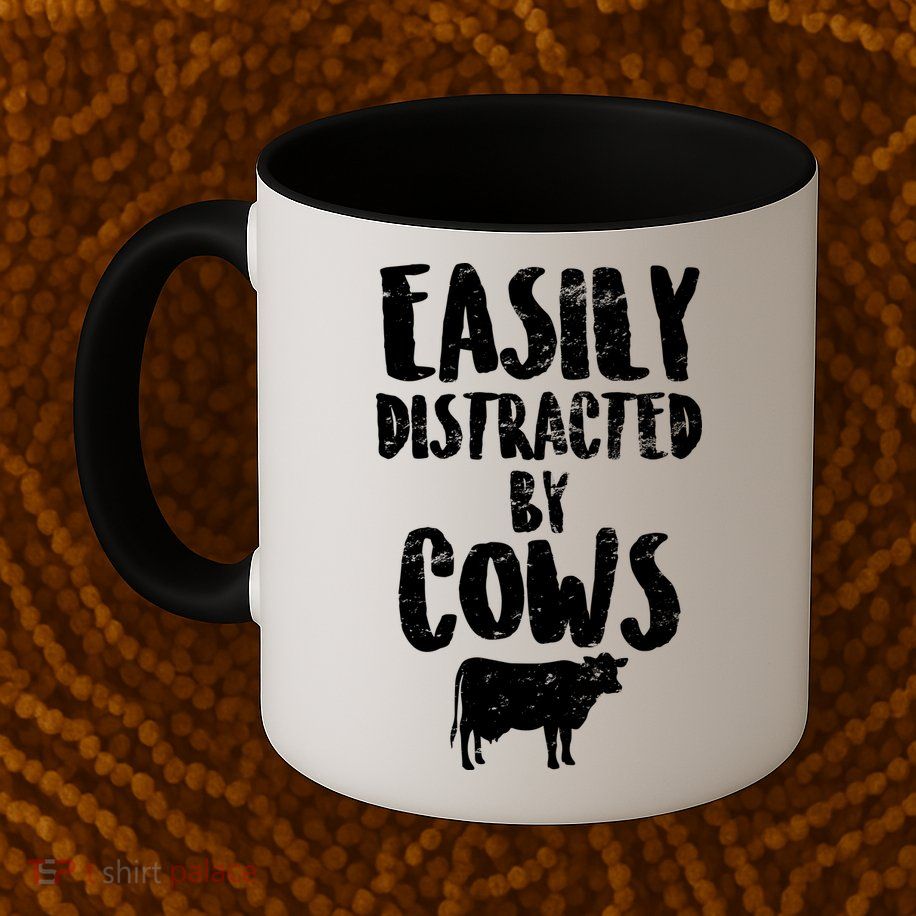 Easily Distracted By Cows Mug
