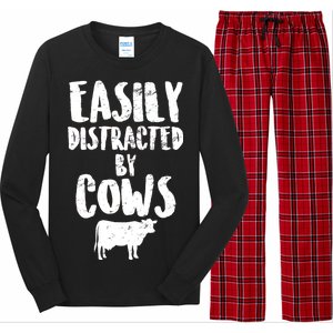 Easily Distracted By Cows Long Sleeve Pajama Set