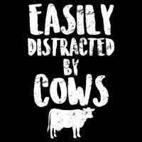 Easily Distracted By Cows Ladies Essential Flowy Tank