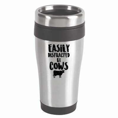 Easily Distracted By Cows 16oz Travel Tumbler