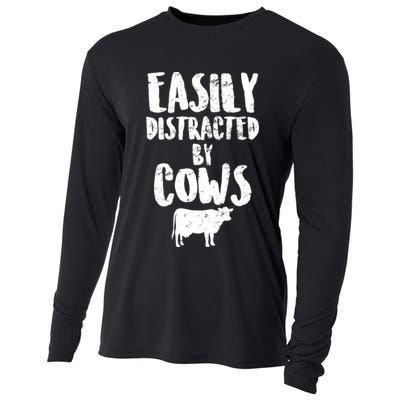 Easily Distracted By Cows Cooling Performance Long Sleeve Crew