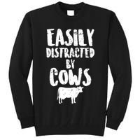 Easily Distracted By Cows Tall Sweatshirt