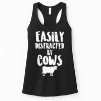 Easily Distracted By Cows Womens Tank Top