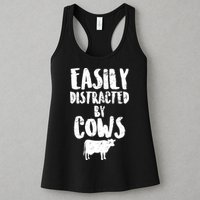Easily Distracted By Cows Womens Tank Top