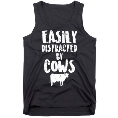 Easily Distracted By Cows Tank Top