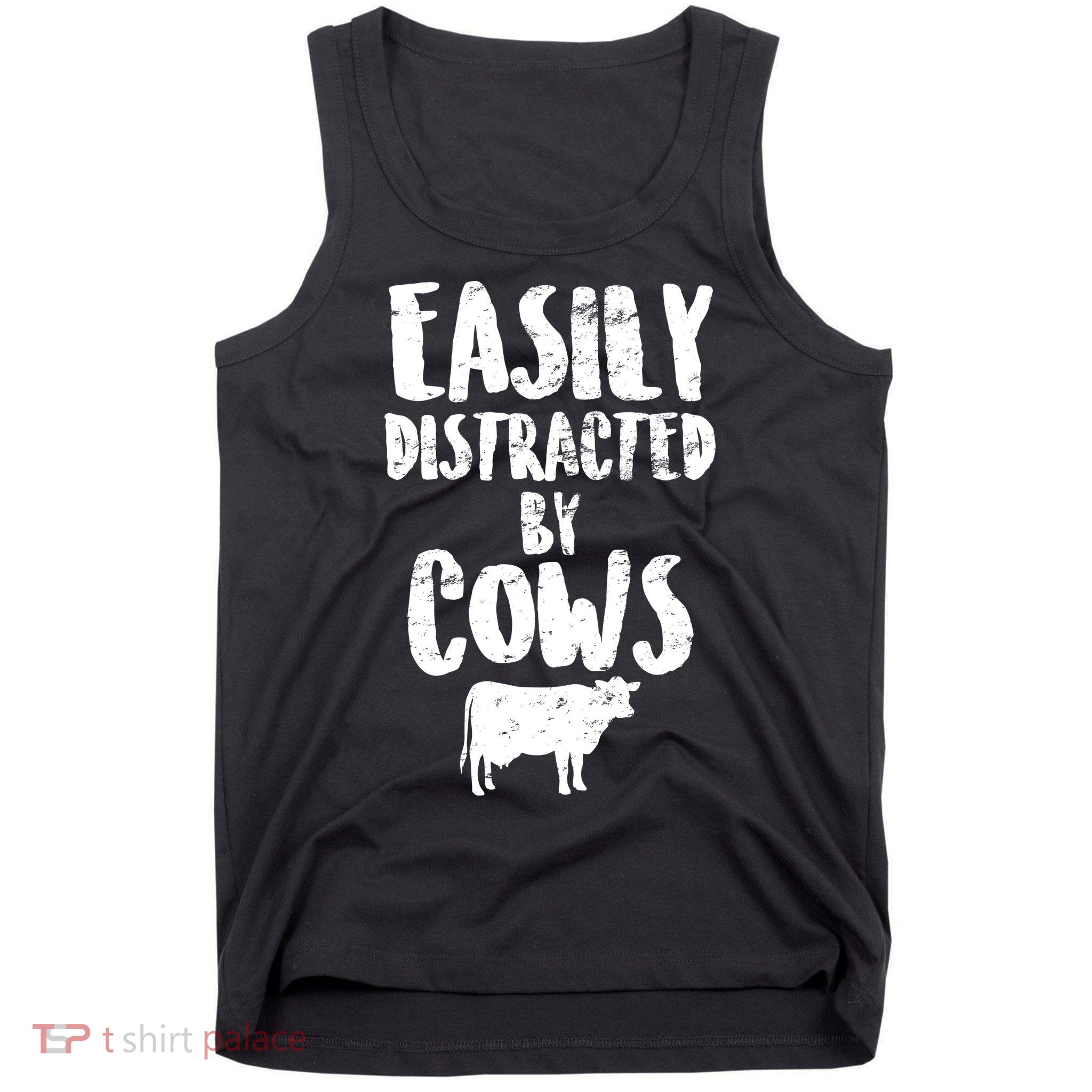 Easily Distracted By Cows Tank Top