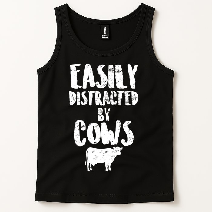 Easily Distracted By Cows Tank Top
