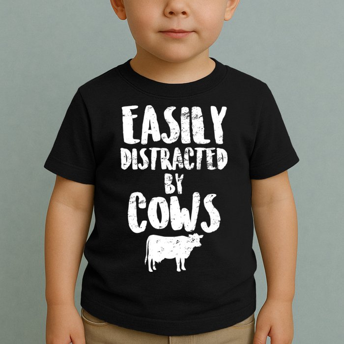 Easily Distracted By Cows Toddler T-Shirt