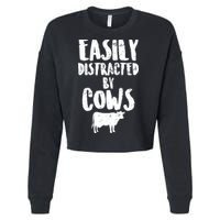 Easily Distracted By Cows Cropped Pullover Crew