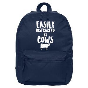 Easily Distracted By Cows 16 in Basic Backpack