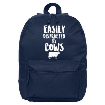 Easily Distracted By Cows 16 in Basic Backpack