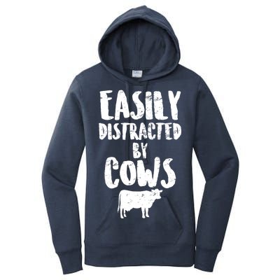 Easily Distracted By Cows Women's Pullover Hoodie